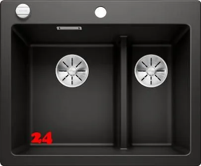 ❎ BLANCO Kchensple Pleon 6 Split Silgranit PuraDurII Granitsple / Einbausple Ablaufsystem InFino mit Drehknopfventil