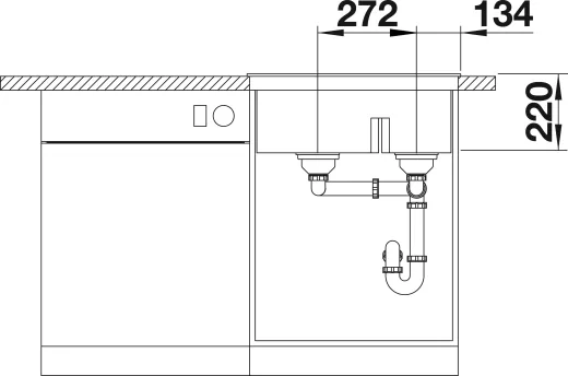 ❎ BLANCO Kchensple Pleon 6 Split Silgranit PuraDurII Granitsple / Einbausple Ablaufsystem InFino mit Drehknopfventil