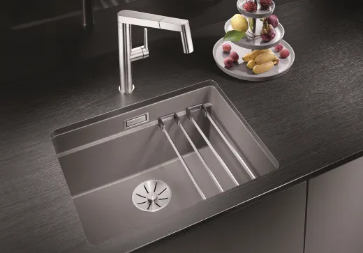 BLANCO Kchensple Etagon 500-U Silgranit PuraDurII Granitsple / Unterbaubecken Ablaufsystem InFino mit Handbettigung