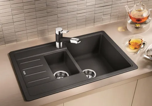 BLANCO Kchensple Legra 6 S Compact Silgranit PuraDurII Granitsple / Einbausple mit Handbettigung