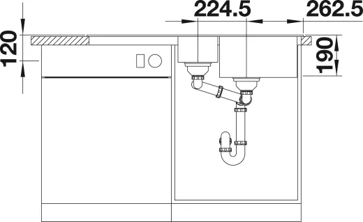 BLANCO Kchensple Legra 6 S Silgranit PuraDurII Granitsple / Einbausple mit Handbettigung