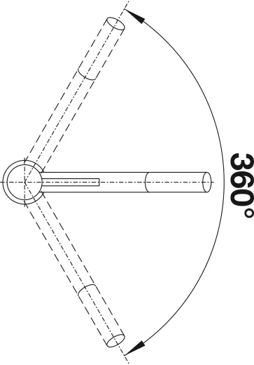 BLANCO Kchenarmatur Kano Chrom Einhebelmischer / Spltischarmatur mit Festauslauf 360 schwenkbarer Auslauf
