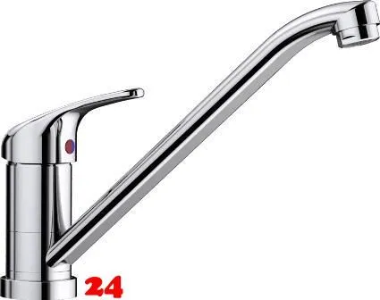 BLANCO K�chenarmatur Daras-F Chrom Einhebelmischer mit Festauslauf 360� schwenkbarer Auslauf Vorfenstermontage