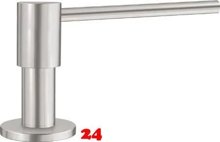 BLANCO Seifenspender Piona Edelstahl Seidenmatt Splmittelspender Dispenser bequeme Druckbettigung von oben