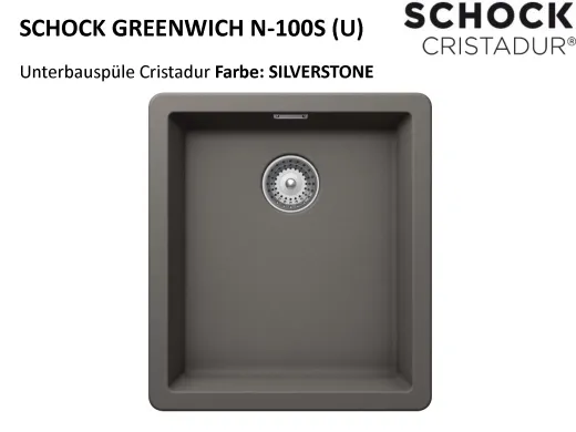 ❎ SCHOCK Kchensple Greenwich N-100S-U Cristadur Nano-Granitsple / Unterbausple mit Drehexcenter