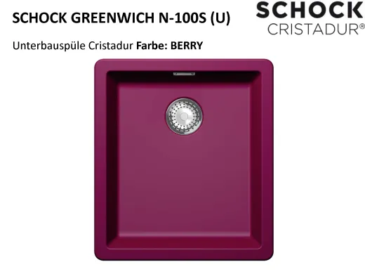 ❎ SCHOCK Kchensple Greenwich N-100S-U Cristadur Nano-Granitsple / Unterbausple mit Drehexcenter