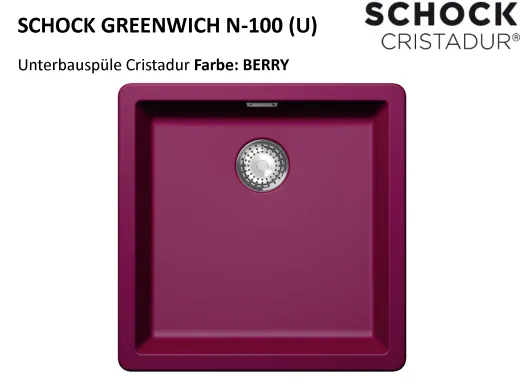 SCHOCK Kchensple Greenwich N-100-U Cristadur Nano-Granitsple / Unterbausple mit Drehexcenter