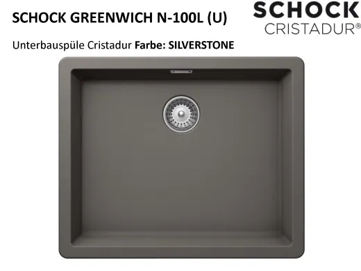 ❎ SCHOCK Kchensple Greenwich N-100L-U Cristadur Nano-Granitsple / Unterbausple mit Drehexcenter