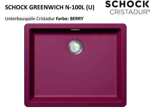 ❎ SCHOCK Kchensple Greenwich N-100L-U Cristadur Nano-Granitsple / Unterbausple mit Drehexcenter