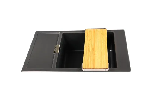 ❎*SCHOCK Kchensple Mono D-100XS Cristadur Nano-Granitsple / Einbausple mit Drehexcenter