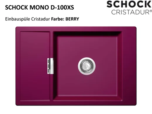 ❎*SCHOCK Kchensple Mono D-100XS Cristadur Nano-Granitsple / Einbausple mit Drehexcenter