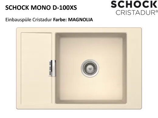 ❎ SCHOCK K�chensp�le Mono D-100XS Cristadur� Nano-Granitsp�le / Einbausp�le mit Drehexcenter