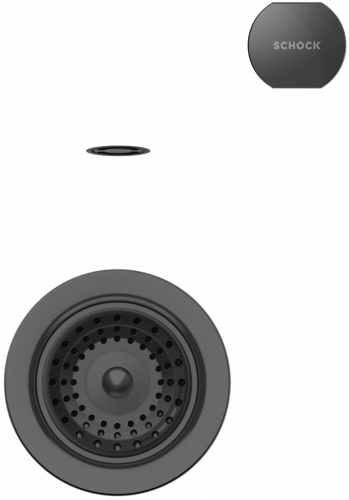 SCHOCK Kchensple Mono N-100S Cristadur Nano-Granitsple / Einbausple mit Drehexcenter