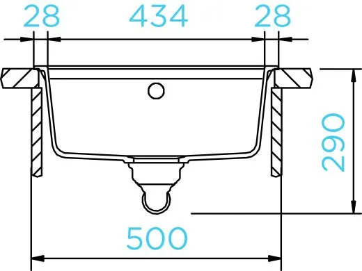 SCHOCK Kchensple Mono N-100S Cristadur Nano-Granitsple / Einbausple mit Drehexcenter
