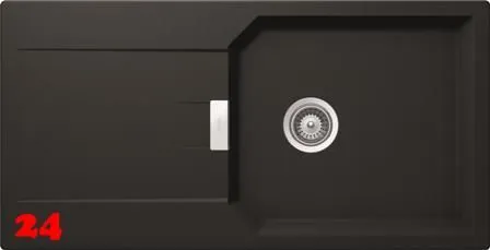 SCHOCK Kchensple Manhattan D-100L Cristalite Granitsple / Einbausple Basic Line mit Drehexcenter