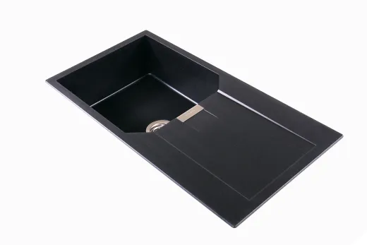 SCHOCK Kchensple Manhattan D-100L Cristalite Granitsple / Einbausple Basic Line mit Drehexcenter