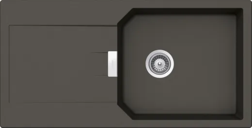 SCHOCK Kchensple Manhattan D-100L Cristalite Granitsple / Einbausple Basic Line mit Drehexcenter