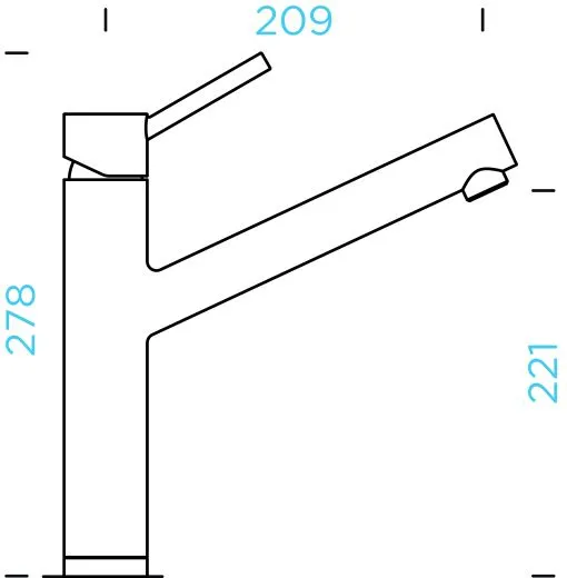 SCHOCK Kchenarmatur Altos EDM Einhebelmischer Edelstahl massiv mit Festauslauf Niederdruck 360 schwenkbar