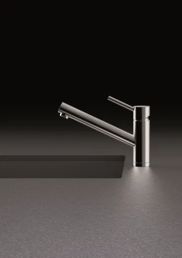 SCHOCK K�chenarmatur Altos-S EDM Einhebelmischer Edelstahl massiv mit Festauslauf 360� schwenkbarer Auslauf