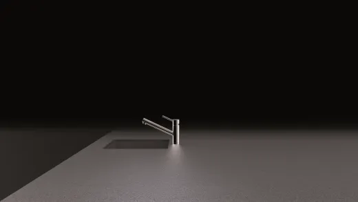 SCHOCK K�chenarmatur Altos-S EDM Einhebelmischer Edelstahl massiv mit Festauslauf 360� schwenkbarer Auslauf