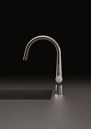 SCHOCK Kchenarmatur Conos EDM Einhebelmischer Edelstahl massiv mit Festauslauf 360 schwenkbarer Auslauf