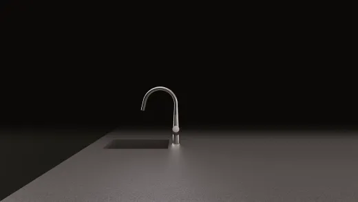 SCHOCK Kchenarmatur Conos EDM Einhebelmischer Edelstahl massiv mit Festauslauf 360 schwenkbarer Auslauf