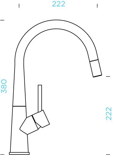 SCHOCK Kchenarmatur Conos EDM Einhebelmischer Edelstahl massiv mit Zugauslauf 130 schwenkbarer Auslauf