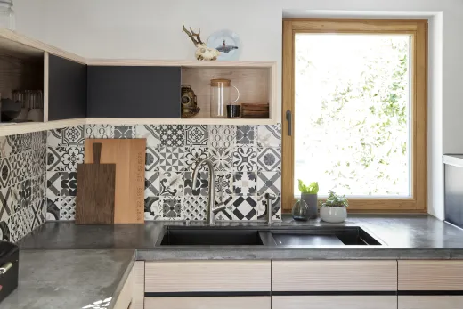 SCHOCK Kchenarmatur Conos Pro EDM Einhebelmischer Edelstahl massiv mit Festauslauf und separater Brause