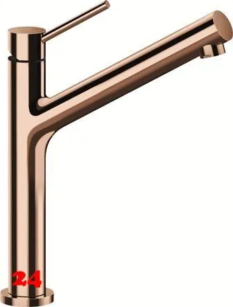 SCHOCK Kchenarmatur Dion Copper Einhebelmischer Oberflche: Kupferfarben mit Festauslauf 120 schwenkbarer Auslauf