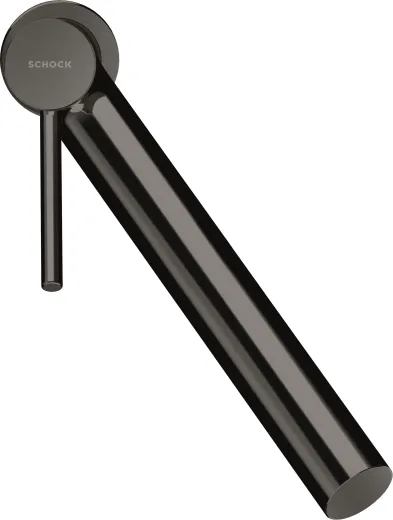 SCHOCK Kchenarmatur Dion Gunmetal Einhebelmischer Oberflche: Schwarz glnzend mit Festauslauf 120 schwenkbarer Auslauf