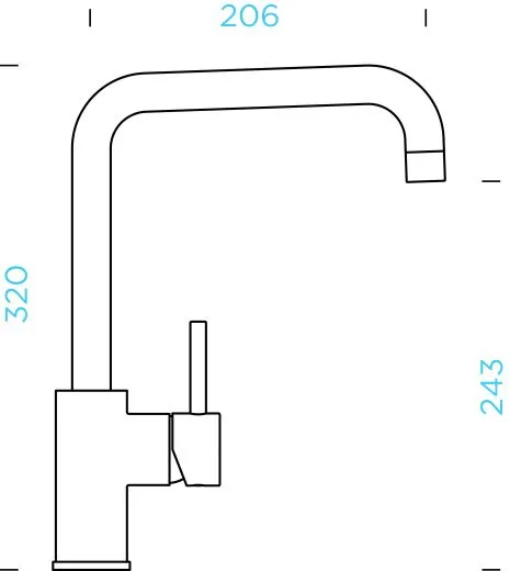 SCHOCK Kchenarmatur Fonos Cristalite Basic Line Einhebelmischer Festauslauf 360 schwenkbarer Auslauf