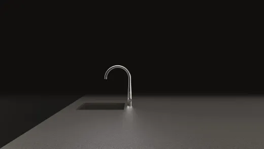 SCHOCK Kchenarmatur Gota Chrom Einhebelmischer mit Festauslauf 360 schwenkbarer Auslauf