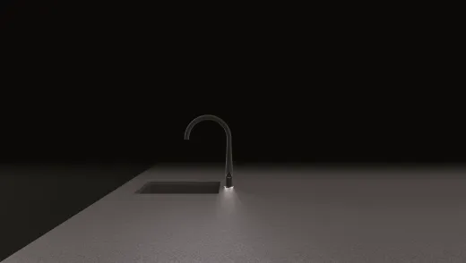 SCHOCK Kchenarmatur Gota Schwarz Einhebelmischer mit Festauslauf 360 schwenkbarer Auslauf