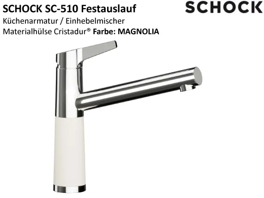 SCHOCK K�chenarmatur SC-510 Cristadur� Classic Line Einhebelmischer Festauslauf 360� schwenkbarer Auslauf mit Materialh�lse