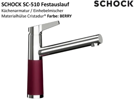 SCHOCK K�chenarmatur SC-510 Cristadur� Classic Line Einhebelmischer Festauslauf 360� schwenkbarer Auslauf mit Materialh�lse