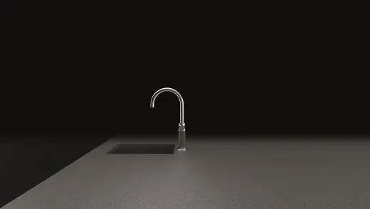 SCHOCK Kchenarmatur SC-520 Cristalite Basic Line Einhebelmischer Festauslauf 360 schwenkbarer Auslauf mit Materialhlse