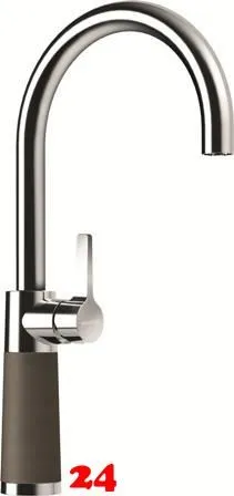 SCHOCK Kchenarmatur SC-520 Cristadur Classic Line Einhebelmischer Festauslauf 360 schwenkbarer Auslauf mit Materialhlse