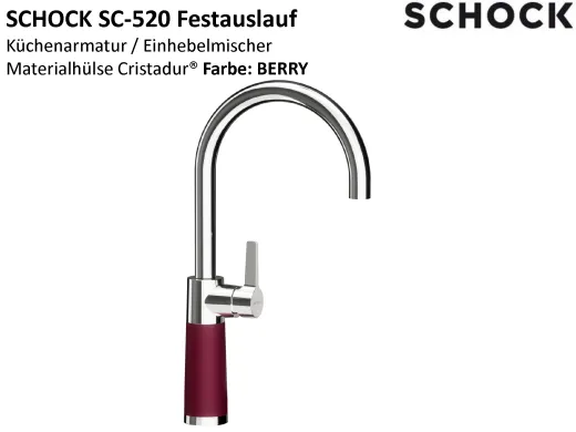 SCHOCK K�chenarmatur SC-520 Cristadur� Classic Line Einhebelmischer Festauslauf 360� schwenkbarer Auslauf mit Materialh�lse