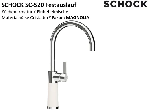 SCHOCK K�chenarmatur SC-520 Cristadur� Classic Line Einhebelmischer Festauslauf 360� schwenkbarer Auslauf mit Materialh�lse