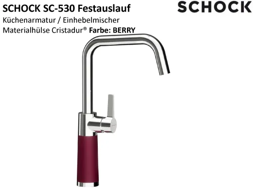 SCHOCK K�chenarmatur SC-530 Cristadur� Classic Line Einhebelmischer Festauslauf 360� schwenkbarer Auslauf mit Materialh�lse