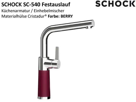 SCHOCK K�chenarmatur SC-540 Cristadur� Classic Line Einhebelmischer Festauslauf 360� schwenkbarer Auslauf mit Materialh�lse