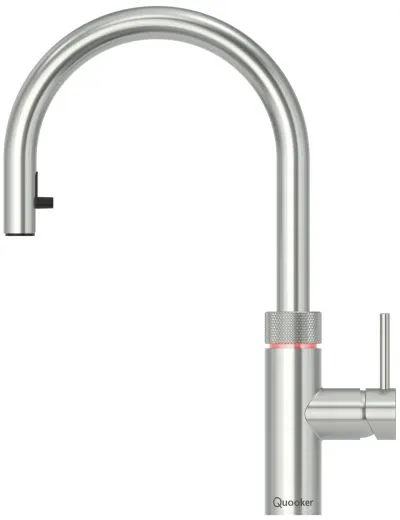✅ QUOOKER FLEX ROUND Combi (+) B Einhebelmischer Zugauslauf Edelstahl & 100�C Armatur (COMBI+FXRSST)