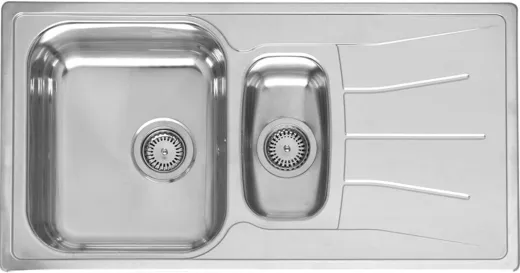 REGINOX K�chensp�le Diplomat 1.5 ECO KGOKG Einbausp�le Edelstahl mit Einbaurand Siebkorb als Stopfenventil