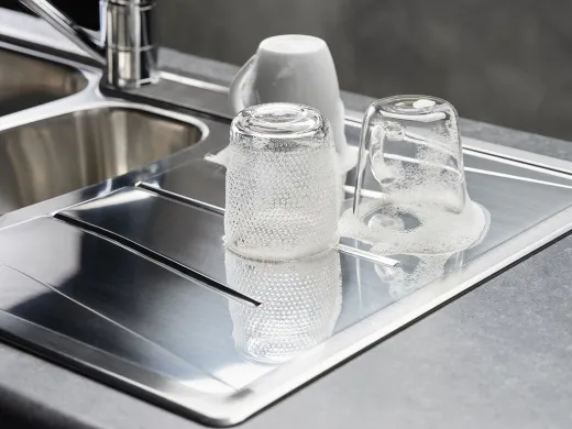 REGINOX K�chensp�le Diplomat 1.5 ECO KGOKG Einbausp�le Edelstahl mit Einbaurand Siebkorb als Stopfenventil