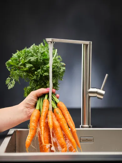 REGINOX K�chensp�le New York 50x40 (L) Comfort Einbausp�le Edelstahl 3 in 1 mit Flachrand Siebkorb als Stopfenventil