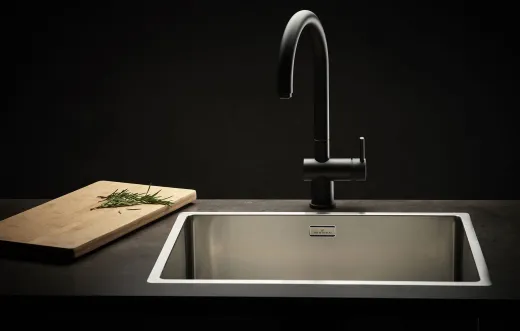 REGINOX K�chensp�le New York 50x40 (L) Comfort Einbausp�le Edelstahl 3 in 1 mit Flachrand Siebkorb als Stopfenventil