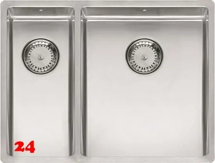 ✅ REGINOX Kchensple New York 18x40/34x40 (L) Comfort Becken rechts Einbausple 3 in 1 mit Flachrand Siebkorb als Stopfenventil