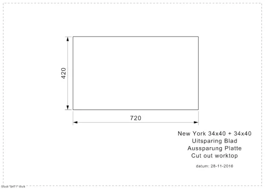 REGINOX K�chensp�le New York 34x40/34x40 (L) Comfort Einbausp�le 3 in 1 mit Flachrand Doppelbecken mit Siebkorb als Stopfenventil