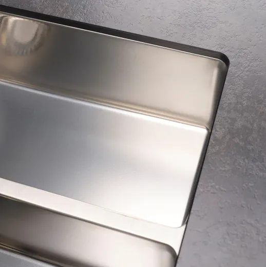 REGINOX K�chensp�le New York 40x40/40x40 (L) Comfort Einbausp�le 3 in 1 mit Flachrand Doppelbecken mit Siebkorb als Stopfenventil