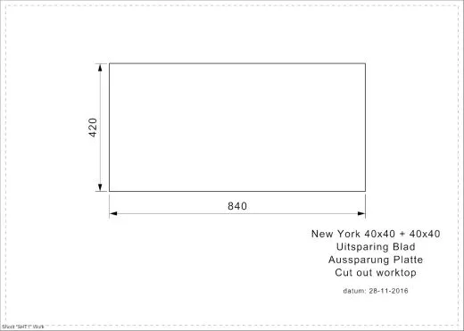 REGINOX Kchensple New York 40x40/40x40 (L) Comfort Einbausple 3 in 1 mit Flachrand Doppelbecken mit Siebkorb als Stopfenventil